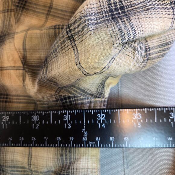 Cutter & Buck Men’s 4XT Yellow Black Plaid Flannel Button Shirt - Picture 8 of 11